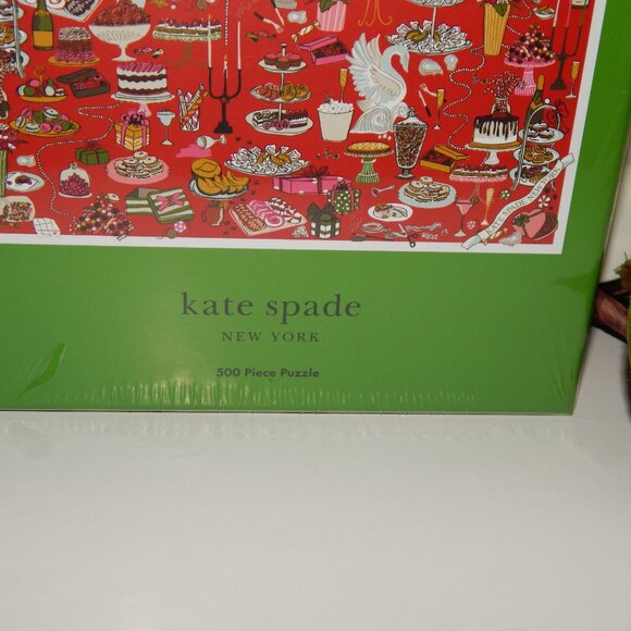 Kate Spade New York 500 Piece -Party Table Puzzle - Sealed Box 22" x 22" - Picture 2 of 3